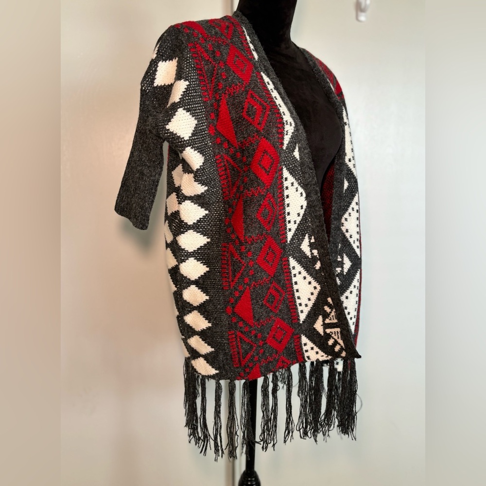 Coco & Carmen Womens Small Nomad Open Cardigan Fringe NWT